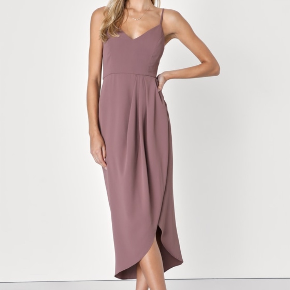 Reinette Mauve Purple Midi Dress